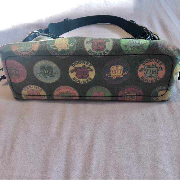 Dooney & Bourke Black/Multicolor Coin Logo Canvas Handbag - Picture 6 of 15